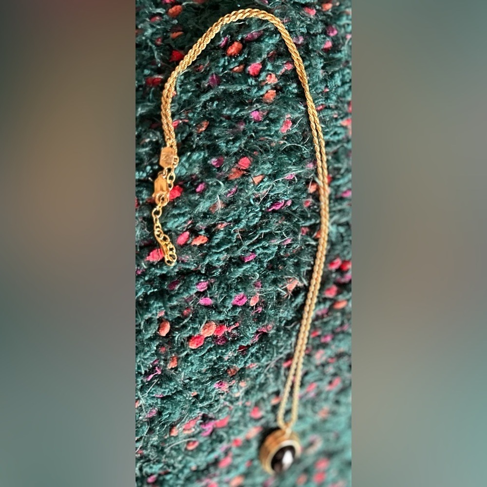 Missoma Savi Ridge Black Onyx Pendant Necklace Gold Vermeil NWOT Discontinued - Picture 11 of 16